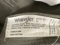 Mens 32” Waist Gray Jean Shorts WRANGLER Pockets 100% Cotton Chino 606010D