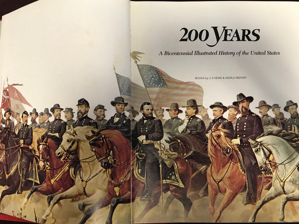 Vintage BOOKS 200 Years A BICENTENNIAL Illustrated History of United States 1776-1976 2 Vol Hardcover 1973 Retired