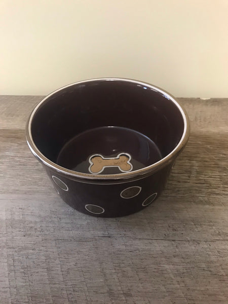 €a** PETRAGEOUS Designs Dog Pet Water Food Bowl 6.25" Medium Stoneware Round Glazed