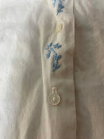 Vintage Girls Sz 4T/5T ALICE AIKEN White Cotton Button Up Blouse Embroidered