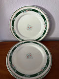 ~€ Vintage 15pc Dish Set Arcopal MISTY MEADOW Milk White Blue Green Plates, Bowls, Mugs