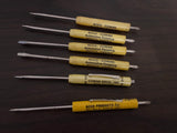 € Lot/6 Mini Screwdrivers Yellow ACCO/COWAN, COWAN Brothers, ACCO Brothers Bristol VA