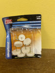 € Lot/7 White 1-1/8” Heavy Duty Chair Tacks Rubber Cushion Glides, Tack Style Felt Pads