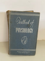 € Textbook of PHYSIOLOGY Zoethout/Tuttle Vintage Hardcover Book 9th Edition 1946