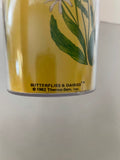 ~€ Vintage Thermo-Serv Insulated Tumbler Cup Yellow Butterflies & Daisies