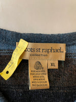 <€€ Mens TRICOTS ST RAPHAEL Pure Wool Blue Brown Sweater Sz XL