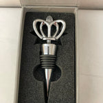 <€€ New Leed’s Modern Silver Stainless Steel Liquor Wine Bottle Stopper in Box