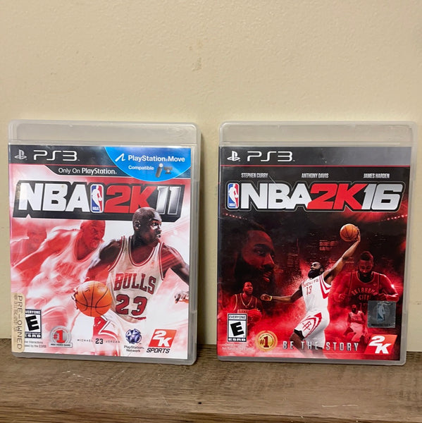 Lot/2 NBA Sony PS3 PlayStation 3 NBA 2K11 2K16 Kobe Bryant in Cases