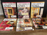 Lot/6 Vintage EARLY AMERICAN HOMES Magazine 2000 Feb,April,June,August, October,December
