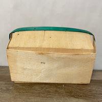 a** Vintage Medium Wood Fruit Basket Flat