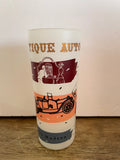 a** Vintage ANTIQUE AUTOS 1913 Hudson Frosted Highball Ice Tea Glass Tumbler Barware