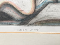 € Vintage Framed Art Print Nocturne #2 artist Irving AMEN Signed Artist’s Proof