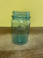 ~€ Vintage Ball PERFECT MASON Green Mason Jar w/out Lid Stamped "10”