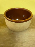 a** Rustic Brown Glazed Stoneware 2.5” H x 3.25” Diameter Bowl Pottery Cup Planter Decor Chipped