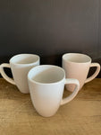 Set/3 Royal Norfolk White Stoneware Coffee Tea Mugs  Cup 4 1/4" Tall 12 ounces