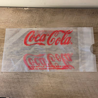 a* Pair/Set 2 12” COCA COLA Advertising Plastic Bag for Bottles