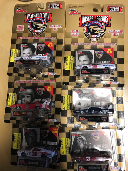 a* NEW Vintage 1998 Racing Champions NASCAR LEGENDS Commemorative Series 1:64 Die Cast Lot of 6