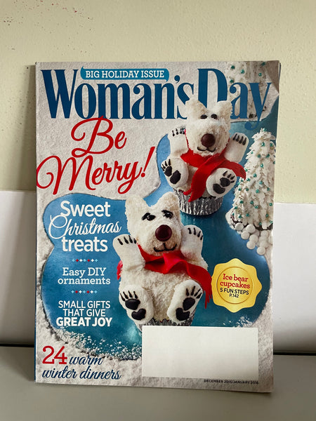 € NEW Woman’s Day Be Merry Holiday Issue Christmas Treats December 2015