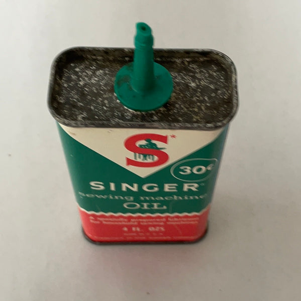 Vintage Singer Sewing Machine Oil Can 1960s 30 Cent Price Missing