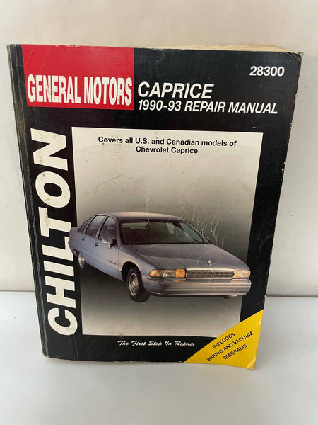 Chilton Auto Repair Manual General Motors GM Caprice 1990-93 28300