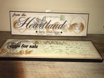 €¥ NEW Set/2 Vintage Look “Heartland Farm Fresh Eggs” Wood Framed Canvas Art Chicken Kitchen Decor
