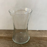 a** Hurricane Flower VASE Candle Holder Medium Clear Glass 8” Decor