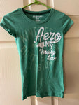 Womens Juniors AEROPOSTALE NY Varsity Team Green XSmall Short Sleeve TShirt