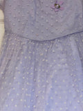 Vintage Rose Cottage Girls 5T Purple Dress with White Netting Trim Springtime Easter