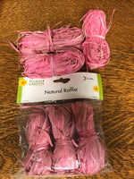 *Floral Garden Natural Raffia Pink 3pcs x 2 6 total