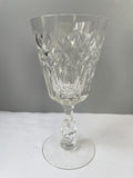 a** Vintage Set/11 Crystal Wine Glasses Vertical and Diamond Cut Pattern 3 Sizes