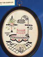 NEW Vintage Needles N Hoops #242 Victorian Tub Sampler Embroidery Kit  Sealed