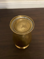 ~ Vintage Solid Brass 5” Urn Vase Gold Flower Pot