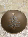 a** Vintage Painted Wood Christmas Tree Bowl