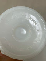 a** Vintage Milk Glass Vase White Ribbed Pedestal 7.75” EO Brody M5000