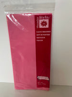 a** New Single Pink Plastic Table Cover Tablecloth Rectangle 54” x 108” Sealed