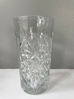 ~€ Vintage Pair/Set of 2 6.25” Heavy Star Cut Crystal Glass 6” Bud Vases Decor