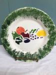 ^ Vintage 11” HANDPAINTED Fruits Plate