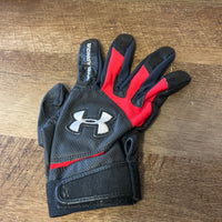 *UNDER ARMOUR Mens Right Hand Batting Glove Red/Black