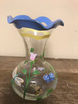 [L] <€€ LENOX 6” Glass Vase Butterfly Meadow Hand Painted