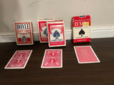 *Lot/4 Decks of Playing Cards by Bicycle, Hoyle, Tuxedo, Rider Back, Poker Size, Plastic Coated