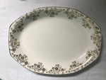 (V) Vintage Homer Laughlin China Ivory 22K Gold C34N4 10” Oval Platter Retired