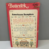 Vintage UNCUT UN-IRONED Butterick Americana Bicentennial Samplers Pattern 4262 One Size