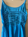 Womens Juniors DEREK HEART Turquoise Sleeveless Sun Dress Medium Open Back