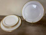 (V) €€ PICKARD GOLD BRACELET Ivory Gold Rim Retired China Set Variety of Pieces