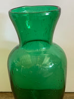a** Green Bubble Glass 6” Vase