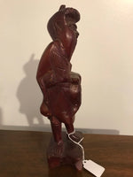 a** Vintage Chinese Wood Carved Figurine