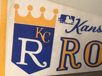 a* Vintage 1980s MLB KANSAS CITY ROYALS Pennant Banner Felt 30” x 12”