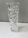 € Tall Heavy Crystal Clear Cut Glass Design 9” Flower VASE Decor