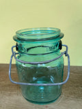 ~€ Vintage Set/3 Ball Ideal Green Bicentennial Mason Jar Wired Bail (no lids) 76/A-19 Eagle