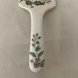 ~€ Vintage Andrea By Sadek Buckingham 10" Cake Pie Server White Floral Ceramic